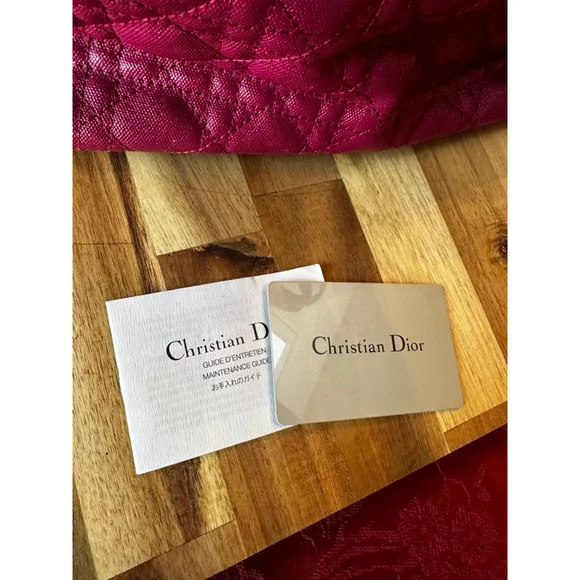 Christian Dior Cannage Panarea Magenta Quilted Tote Bag w/ COA - Picture 16 of 16